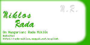 miklos rada business card